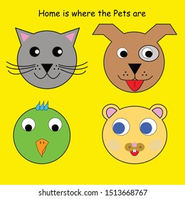 4 pet animal vector graphics