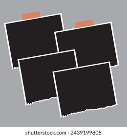 4 photo collage template. vector illustration, new collections