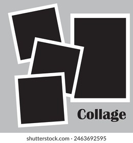 4 foto collage Plantilla. Ilustración vectorial, nuevas colecciones