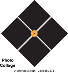 4 photo collage template. vector illustration, new collections