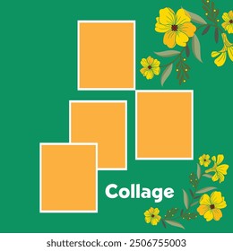4 photo collage template. vector illustration, new collections