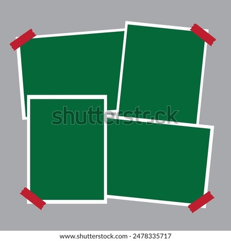 4 photo collage template. vector illustration, new collections