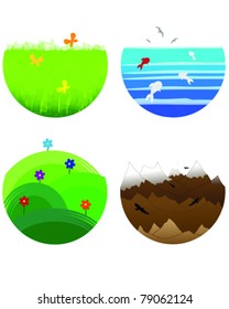 4 pictures of nature
