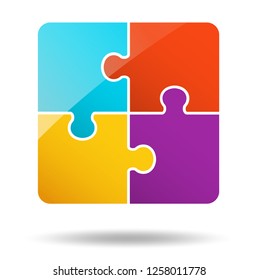 4 pieces Puzzle design