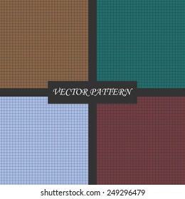 4 plaid seamless patterns for fabrics and materials.