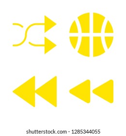 4 player icons with rewind and sport in this set
