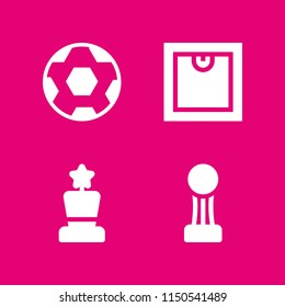4 player icons in vector set. sports and competition, soccer and sport and competition illustration for web and graphic design