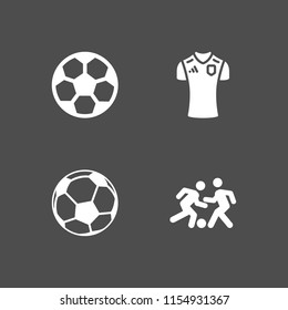 4 playground icons in vector set. soccer illustration for web and graphic design