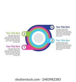 4 Point process, Financial infographic diagram