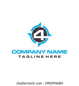 4 point star. Perfect for shipping logos, consulting businesses and more. Minimalist, simple, clean and modern.