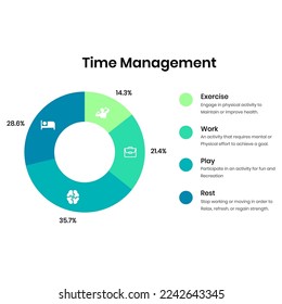 4 points donut chart graph template
