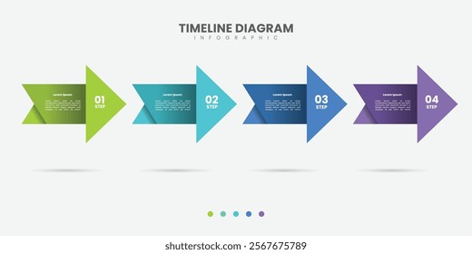 4 process infographic arrows design template. Planning, Marketing, Strategy and Business presentation.