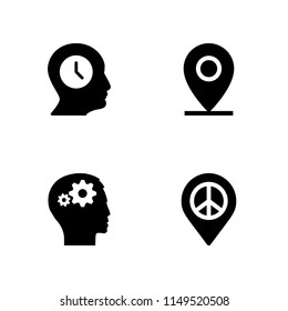 4 profile icon set with placeholder, profile and users settings vector illustration for graphic design and web