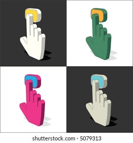 4 push the button (vector)