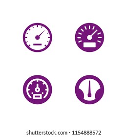 4 railway icons in vector set. speed illustration for web and graphic design