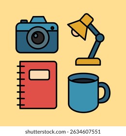 4 random object office vector style