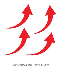 4 red arrow icon design