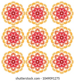 4 red colored daisies