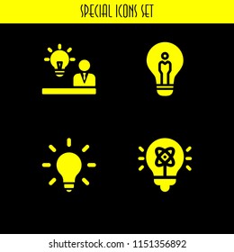 4 resolution icons in vector set. idea illustration for web and graphic design