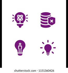 4 resolution icons in vector set. idea and error illustration for web and graphic design