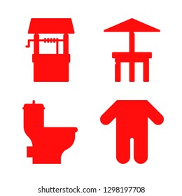 4 rest icons with pajamas and well in this set