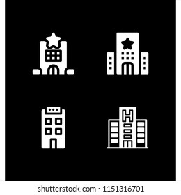 4 rest icons in vector set. hotel illustration for web and graphic design