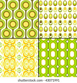 4 Retro Patterns: Citrus Pack