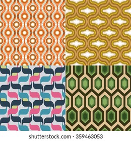 4 retro wallpaper set.