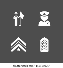 4 return icons in vector set. military illustration for web and graphic design