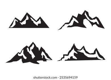 4 Rock Berge Silhouette Vektor