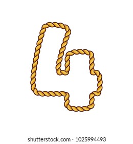 4 Rope Letter Logo Icon Design