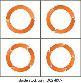 4 rotate arrow icon sign. vector / illustration
