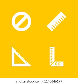 4 rule icon set with no entry, rule and ruler vector illustration for graphic design and web