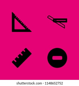 4 rule icon set with no entry, rule and ruler vector illustration for graphic design and web