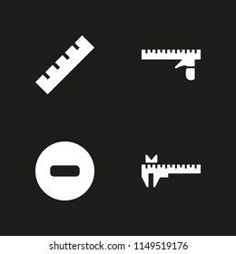 4 rule icon set with rule, ruler and no entry vector illustration for graphic design and web