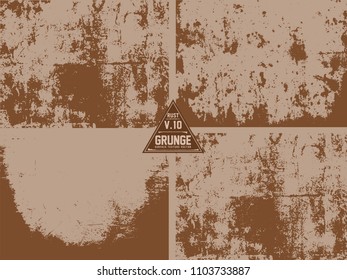 4 Rust Metal Old Vector Textuer Grunge