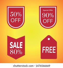 4 SALE TAGS - VECTOR FORMAT