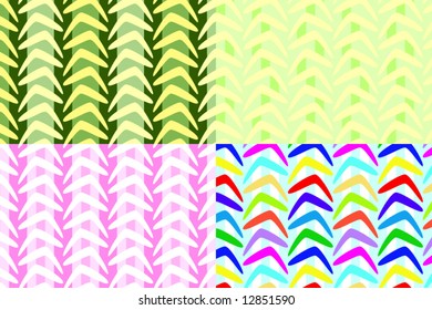 4 seamless boomerang wallpaper patterns