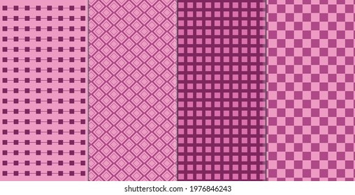 4 seamless patterns for universal background. Endless texture can be used for wallpaper, pattern fill, web page background. 