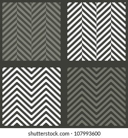 4 Seamless Swatches With Lambdoidal Herringbone Patterns