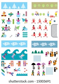 4 season.icon set.