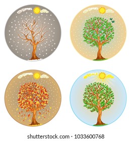 4 seasons vector