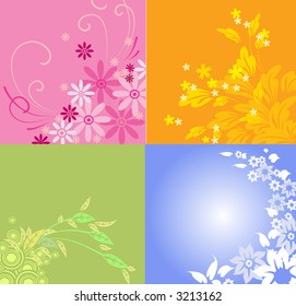 The 4 seasons of the year: spring, summer, autumn, winter