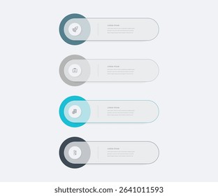 4 section business infograph timeline steps 