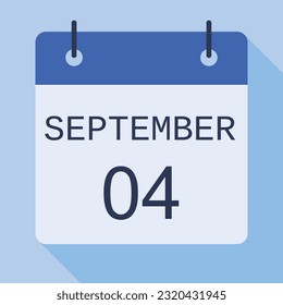 Calendario del 4 de septiembre, Calendario de vectores.