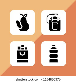 4 sesame icons in vector set. food and restaurant illustration for web and graphic design