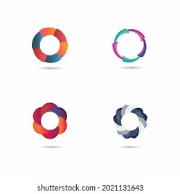 4 Set Circle Abstract Logo