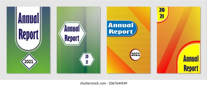 4 Set Cover Vector Design. Background modern template design for web, printing, digital use, Annual Report Cover, Cover.  