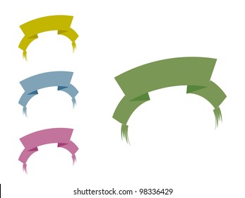 4 set of Grungy Banners.