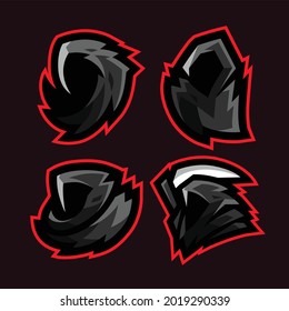 4 Set phantom esport gaming logo